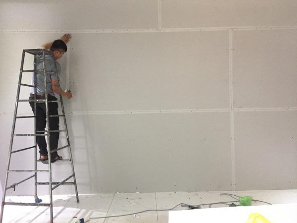 vách thạch cao 1 mặt