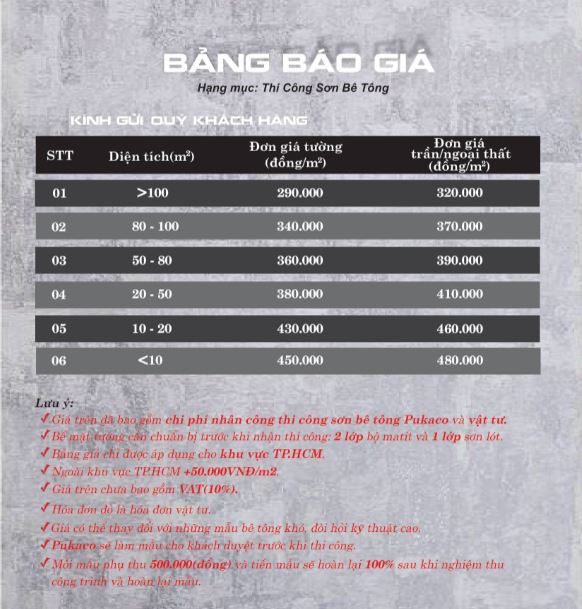 giá sơn giả bê tông